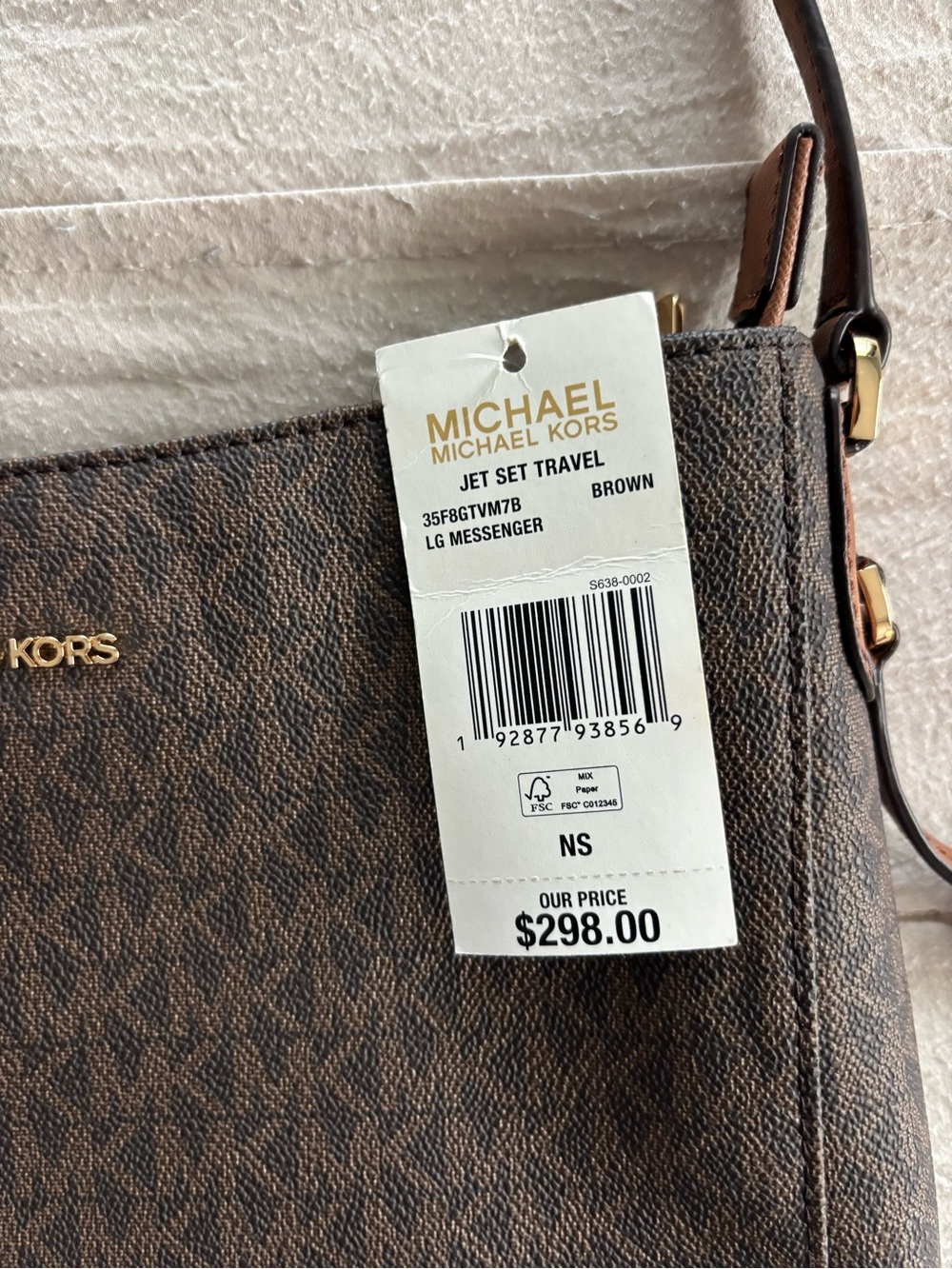 Michael Kors Brown Signature MK Large Crossbody Messenger